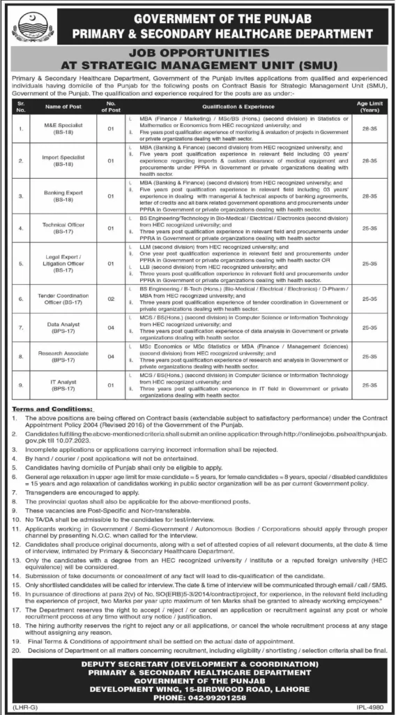 Health Department Jobs 2023