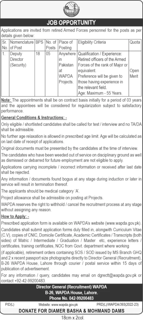 WAPDA Jobs 2023