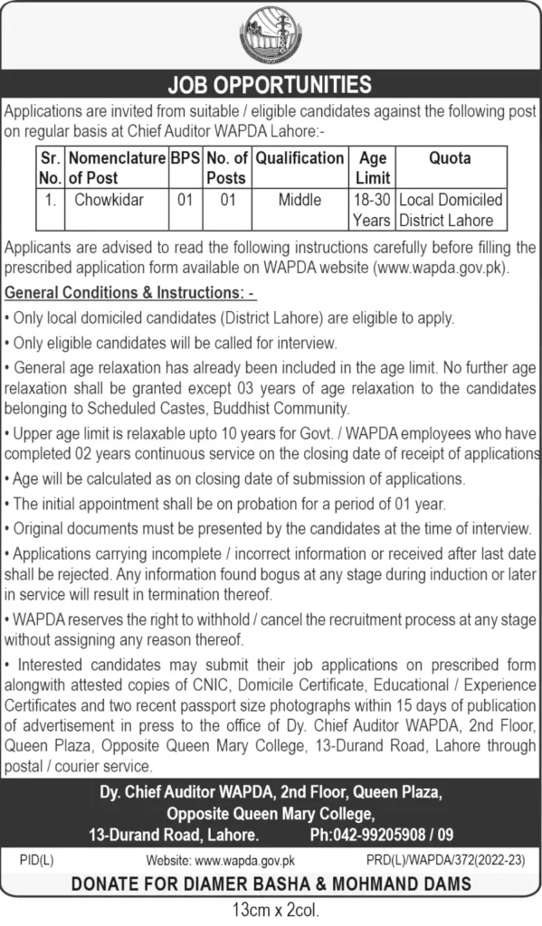 WAPDA Jobs 2023