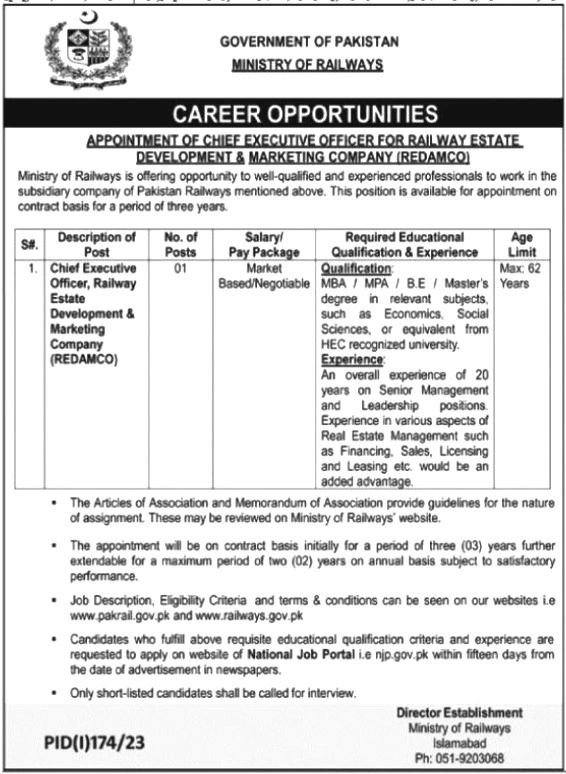 Pakistan Railways Jobs 2023