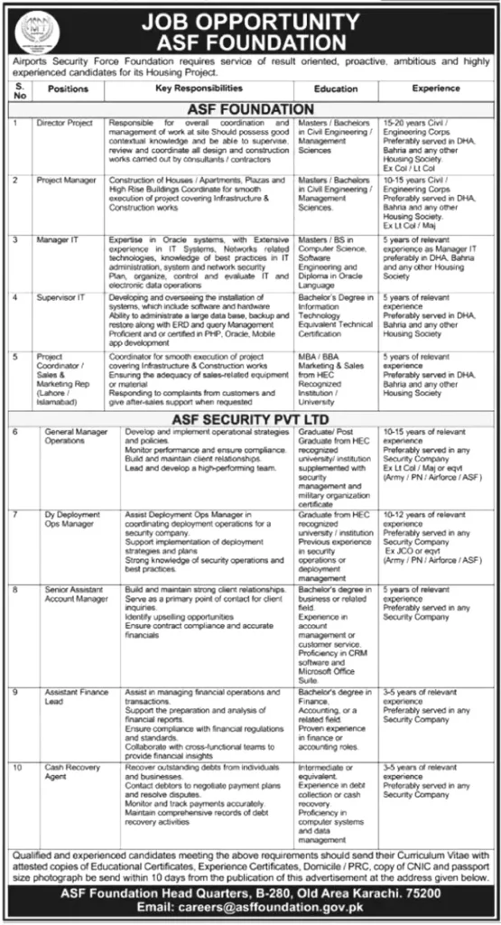 ASF Jobs 2023 - Airport Security Force Jobs