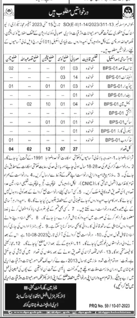 Livestock and Dairy Development Department Jobs 2023