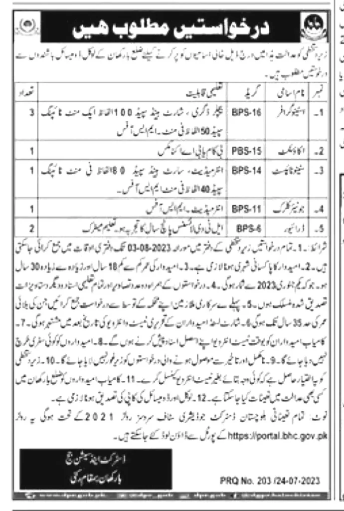 District and Session Courts Jobs 2023
