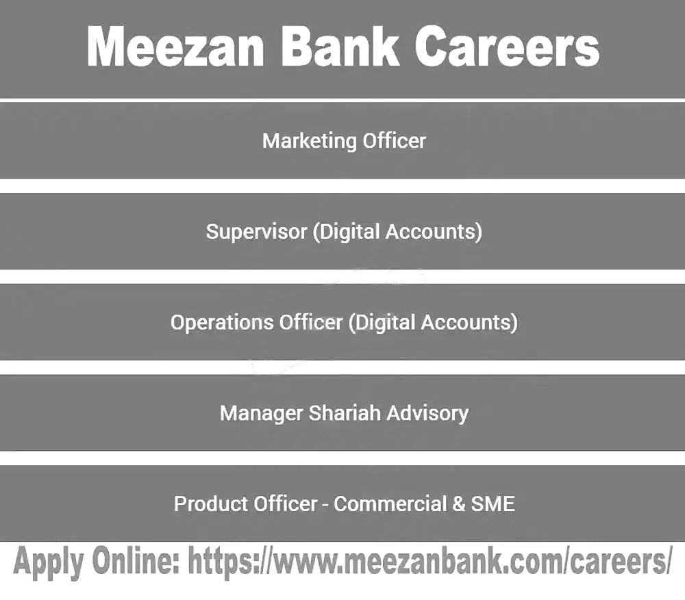 Meezan Bank Jobs 2023