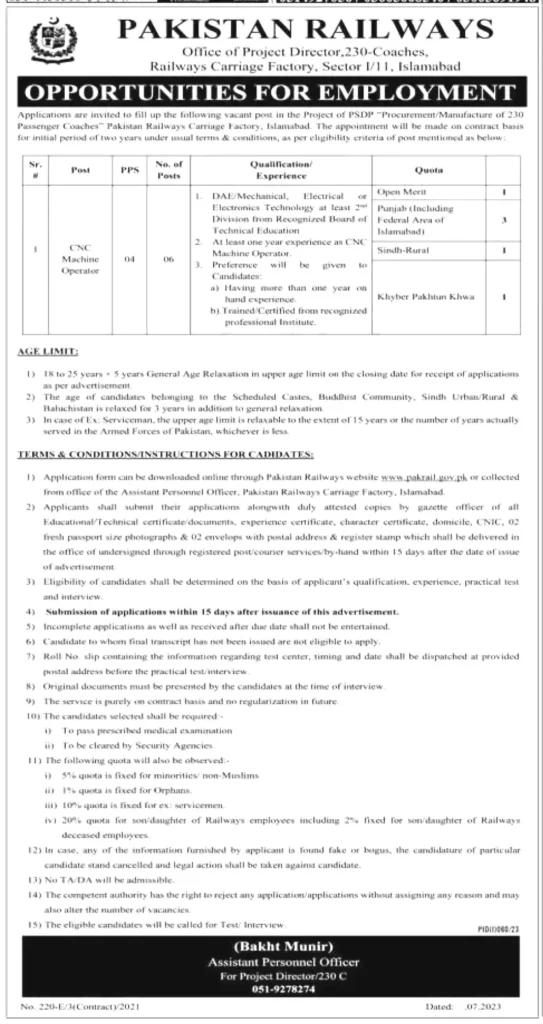 Pakistan Railways Jobs 2023